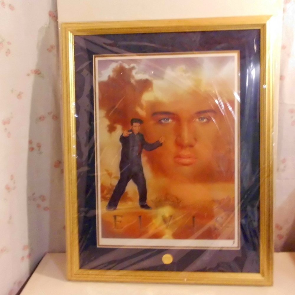 RARE! Factory Sealed ! ELVIS THE KING Lithograph
